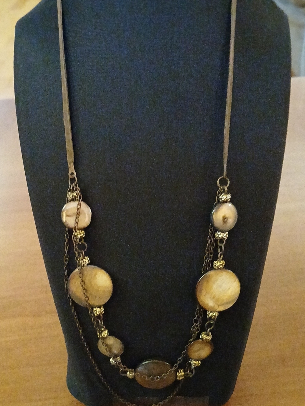 Women’s Multi-Bead Brown Layered Necklace